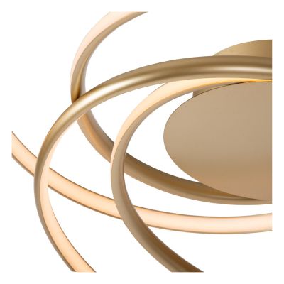 Lucide SARDANA - Flush ceiling light - LED Dim. - 1x54W 2700K - Matt Gold / Brass - Premium